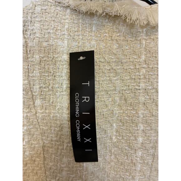 NWT Trixxi Sleeveless Bouclé Bodycon Dress Tweed Preppy Lawyer Teacher XS Retro - Picture 6 of 7